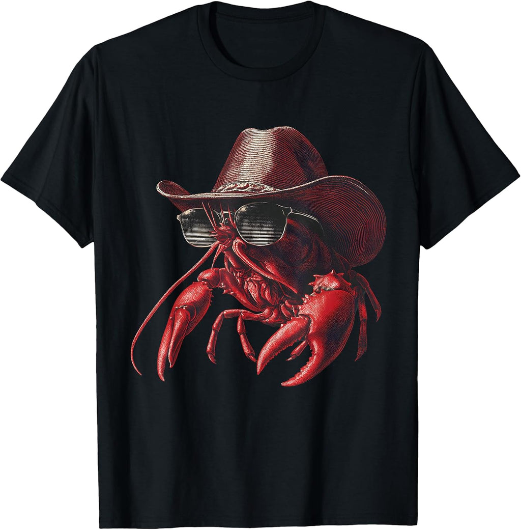 Yee Claw Cowboy Lobster Funny Western Country - Adult & Kids T-Shirts, Sweatshirts & Hoodies apparel design preview 1