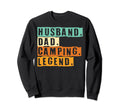 Husband Dad Camping Legend Sweatshirt - Custom Art Print for Adults - T-Shirt, Sweatshirt, Hoodie
