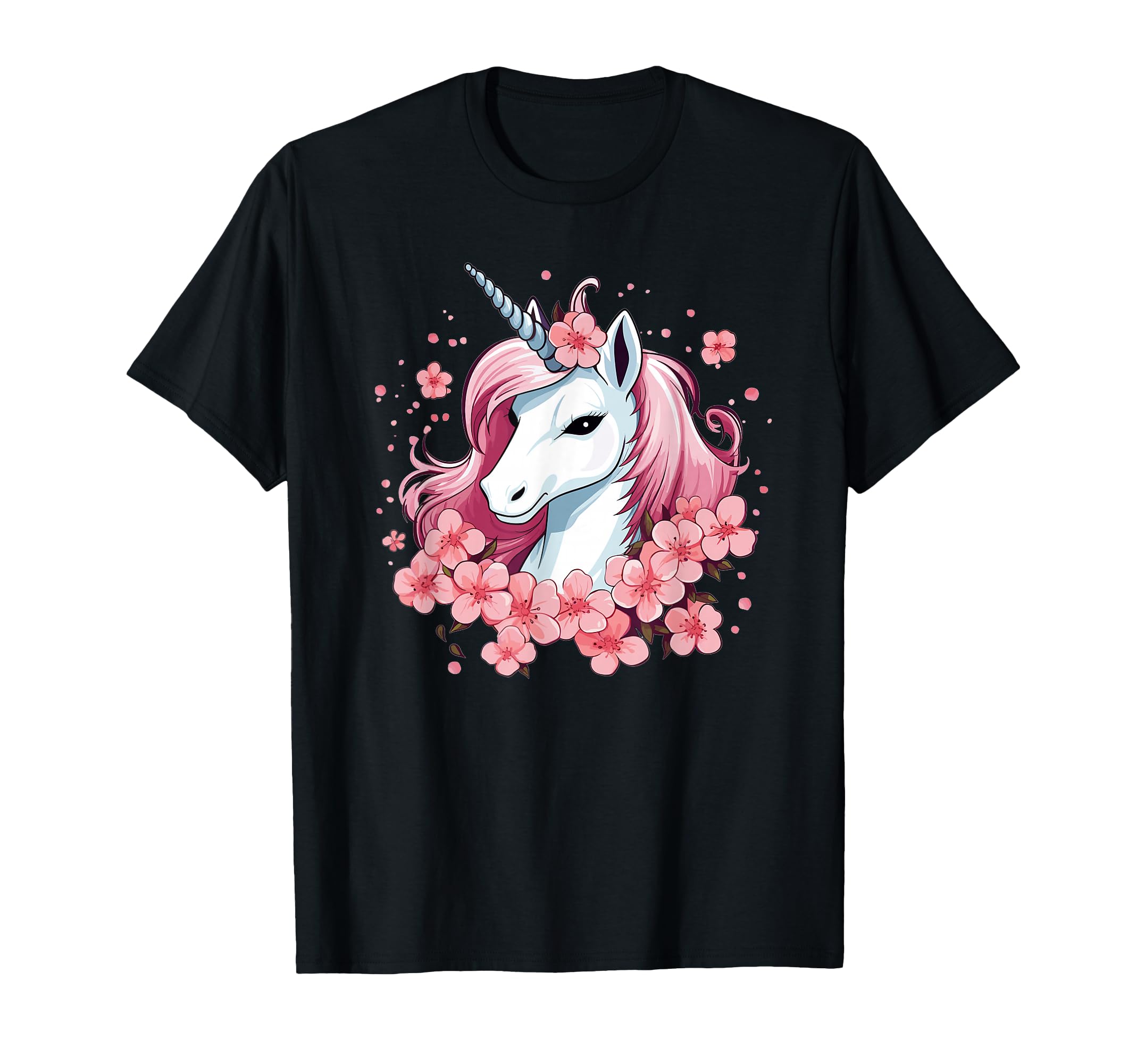 Unicorn Cherry Blossoms I Unicorn T-Shirt - Casual Everyday Wear for Adults - T-Shirt, Sweatshirt, Hoodie