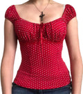 Women Fairy Grunge Summer Cap Sleeve Lace Up Polka - Adult & Kids T-Shirts, Sweatshirts & Hoodies apparel design preview 1