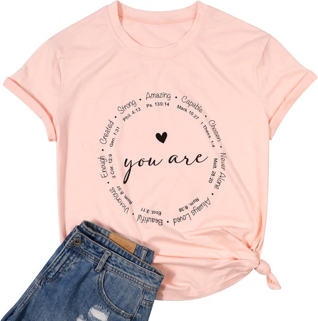 You are Inspiration Women Cute Heart Graphic Casual - Adult & Kids T-Shirts, Sweatshirts & Hoodies apparel design preview 1
