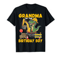 Grandma Birthday Construction Excavator T-Shirt - Unique Graphic Unisex - T-Shirt, Sweatshirt, Hoodie