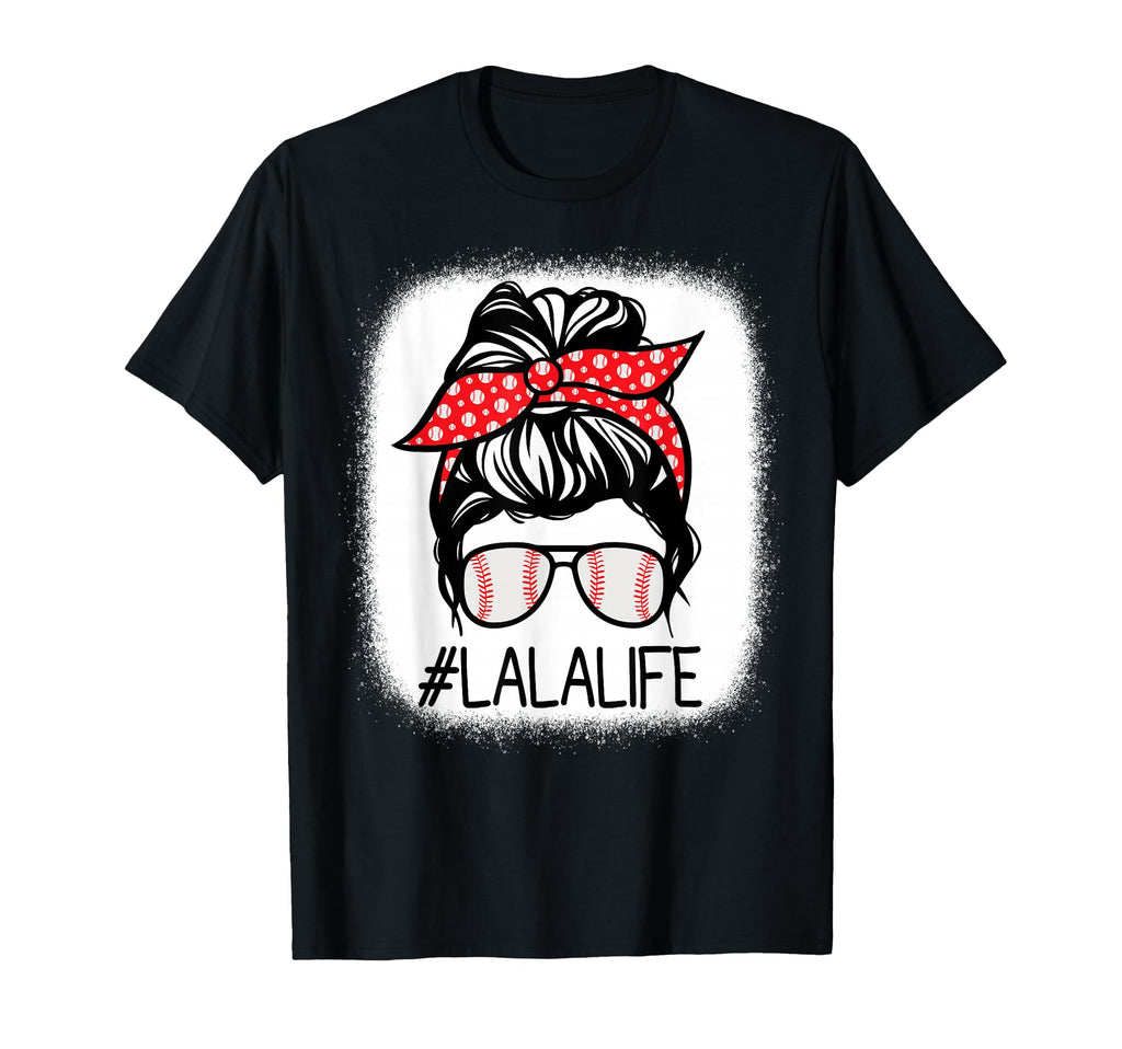 Lala Bleached Messy Bun Baseball T-Shirt - Casual Everyday Wear Men Women - T-Shirt, Sweatshirt, Hoodie