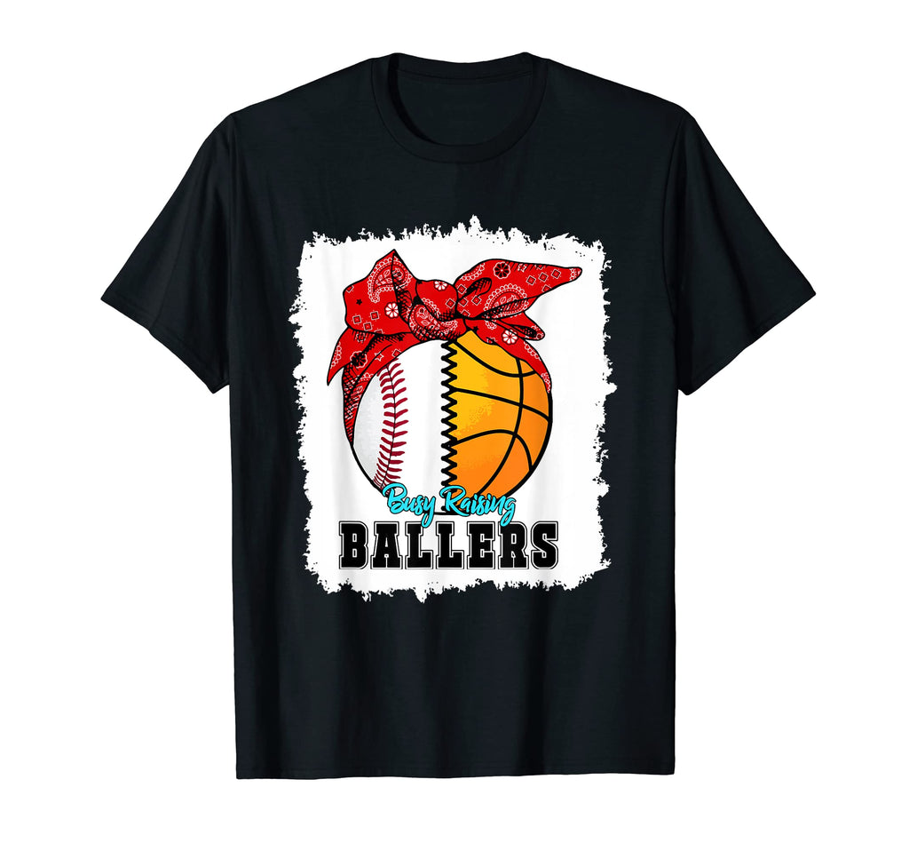 Busy Raising Ballers Baseball Mom T-Shirt - Custom Art Print for Adults - T-Shirt, Sweatshirt, Hoodie