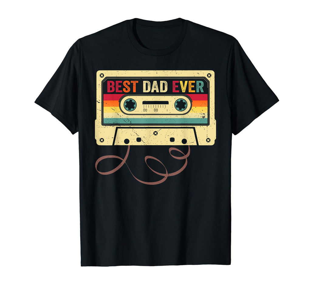 Best Dad Ever 80S Cassette Tape T-Shirt - Aesthetic Graphic for Adults - T-Shirt, Sweatshirt, Hoodie