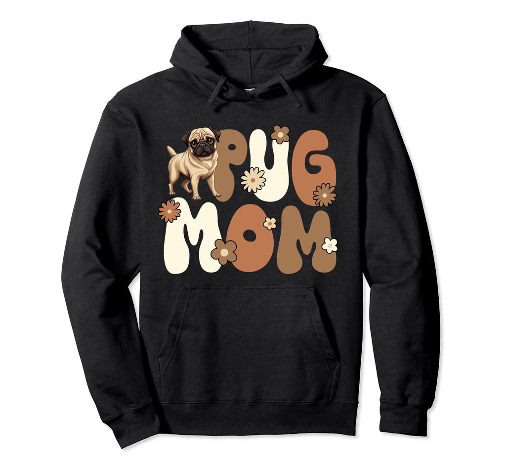 Pug Dog Tees Pug Groovy Worlds Best Hoodie - Fun Novelty Design for Adults - T-Shirt, Sweatshirt, Hoodie
