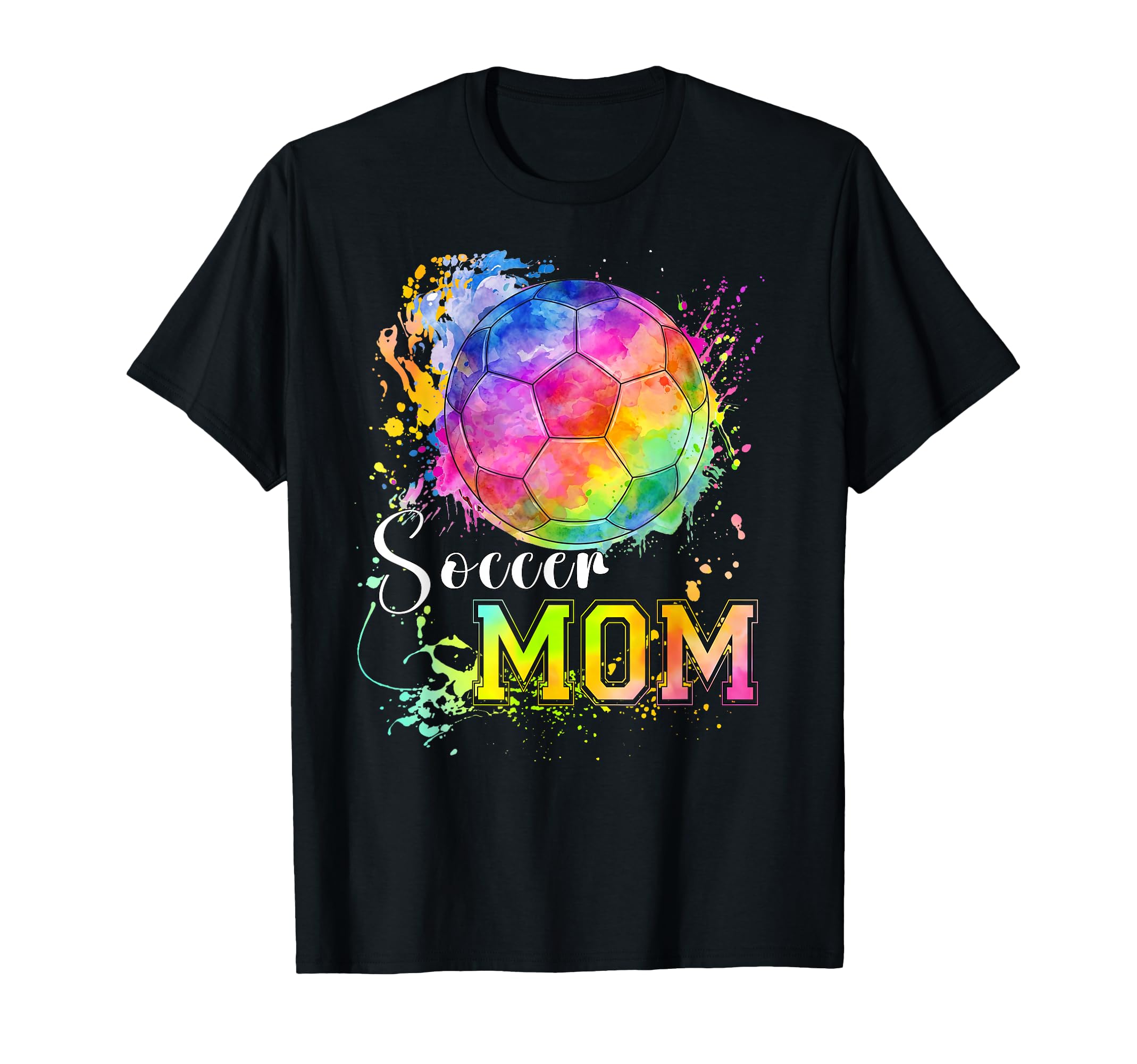Soccer Mom Colorful Ball Proud Mama T-Shirt - Unique Graphic for Adults - T-Shirt, Sweatshirt, Hoodie
