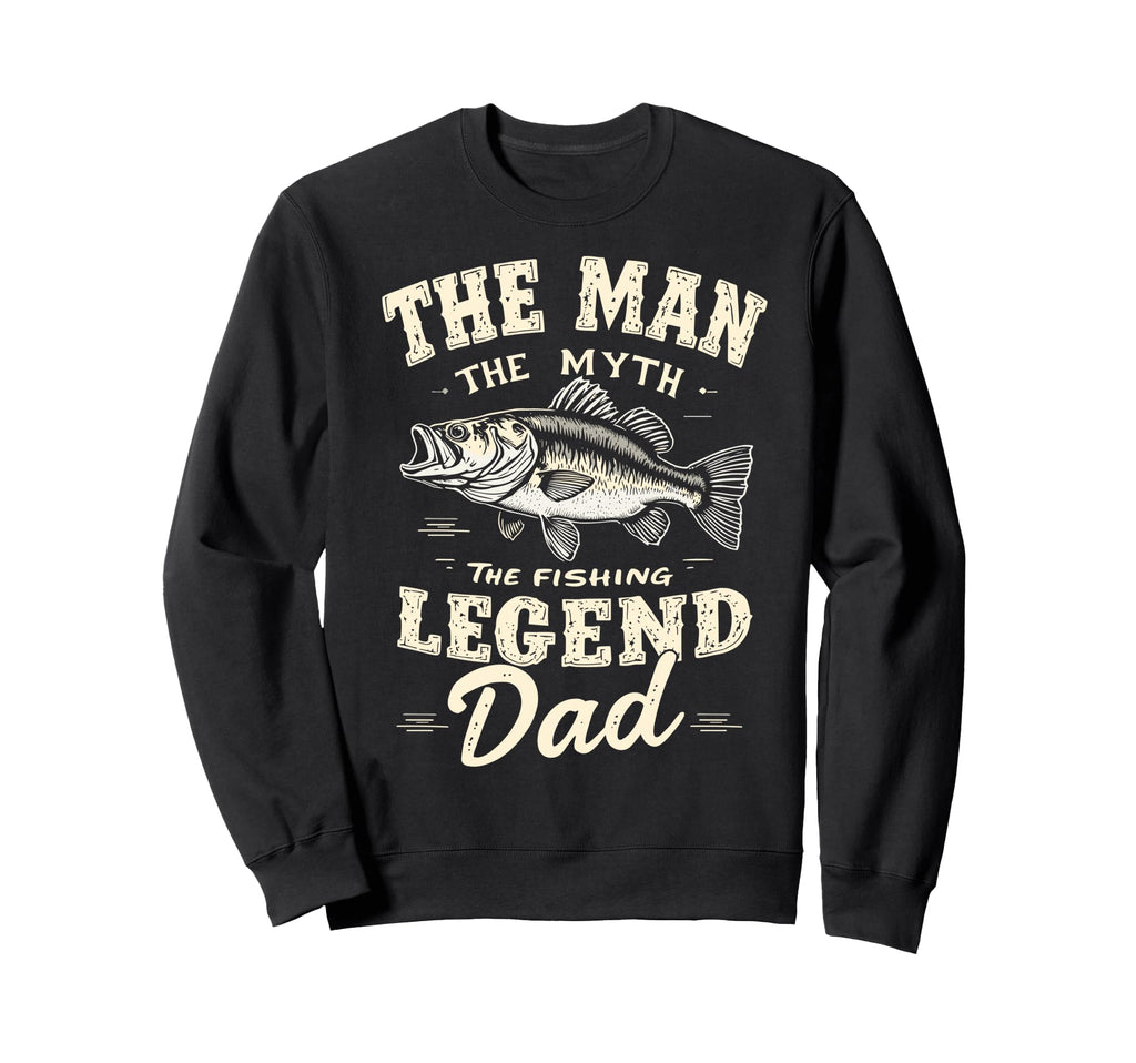 Myth Fishing Legend Dad Fish Fan Sweatshirt - Aesthetic Graphic Men Women - T-Shirt, Sweatshirt, Hoodie