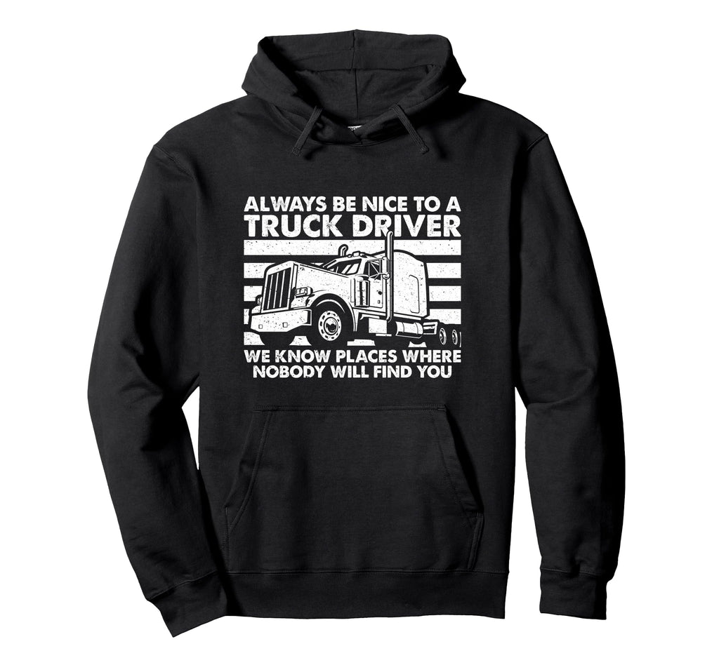 Truck Driver Art Dad Trucking Cdl Trucker Hoodie - Minimalist Print Unisex - T-Shirt, Sweatshirt, Hoodie