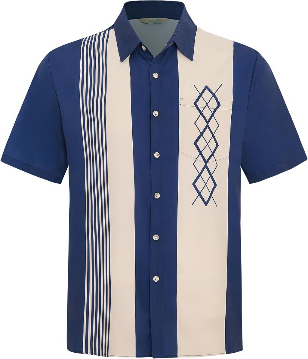 Hawaiian for Men,Printed Summer Beach Vintage Bowling - Adult & Kids T-Shirts, Sweatshirts & Hoodies apparel design preview 1