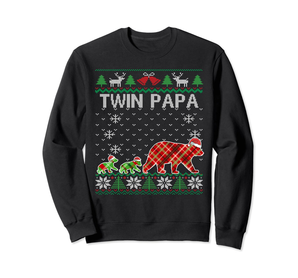 Twin Dad Matching Ugly Plaid Sweatshirt - Casual Everyday Wear Men Women - T-Shirt, Sweatshirt, Hoodie