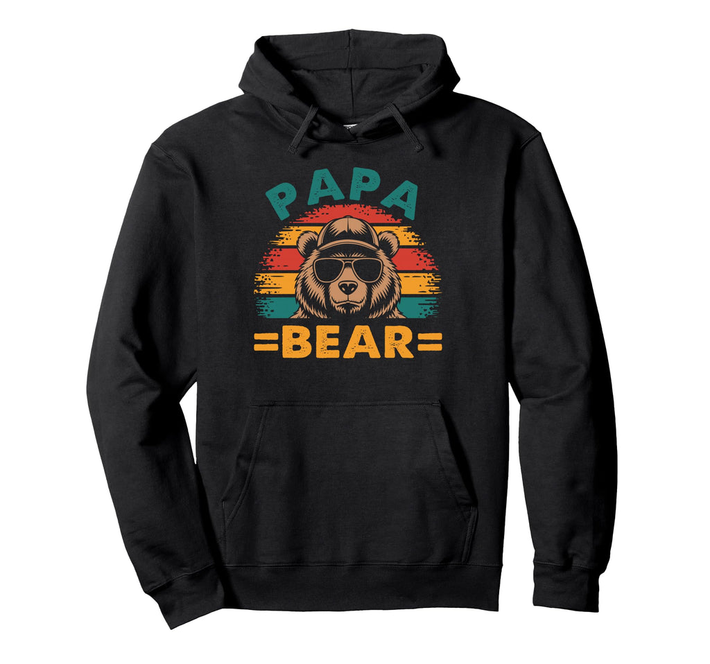 Papa Bear Sunglass Funny Fathers Day Hoodie - Novelty Apparel for Adults - T-Shirt, Sweatshirt, Hoodie