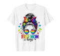 Free Mom Hugs Lgbt Flag Messy Bun Trans T-Shirt - Unique Graphic Unisex - T-Shirt, Sweatshirt, Hoodie