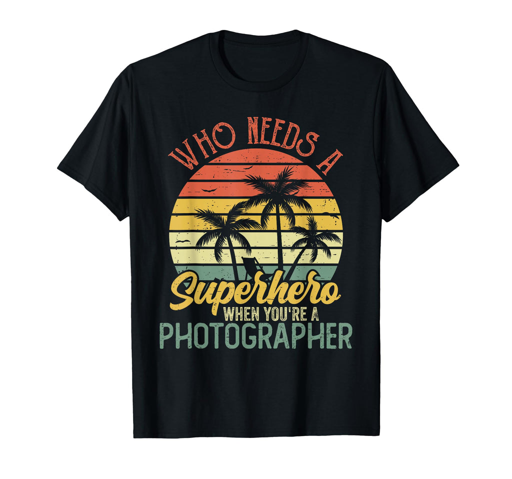 Funny Photographer Superhero Dad T-Shirt - Trendy Graphic Men Women - T-Shirt, Sweatshirt, Hoodie