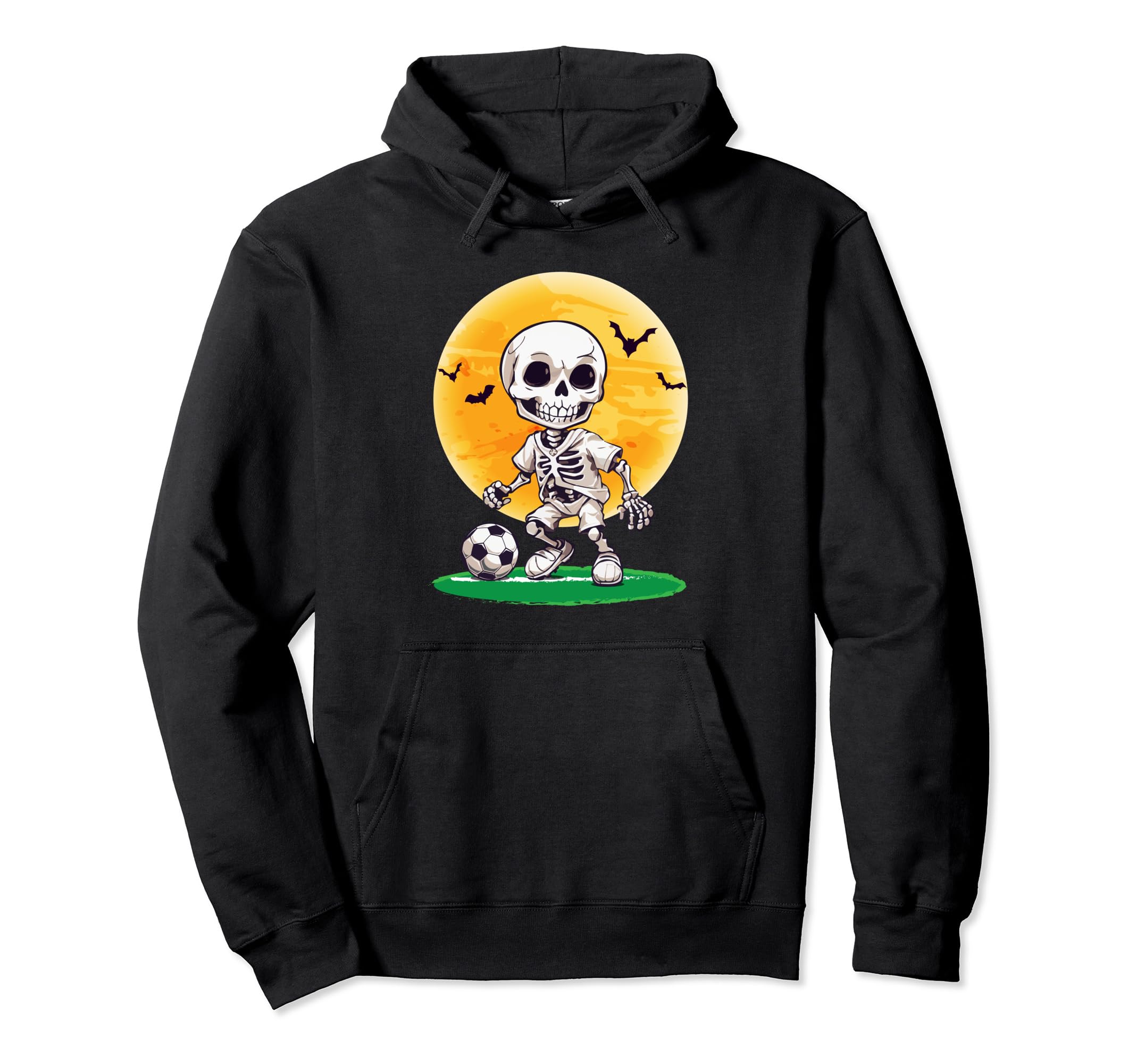 Soccer Skeleton Halloween Soccer Hoodie - Custom Art Print for Adults - T-Shirt, Sweatshirt, Hoodie