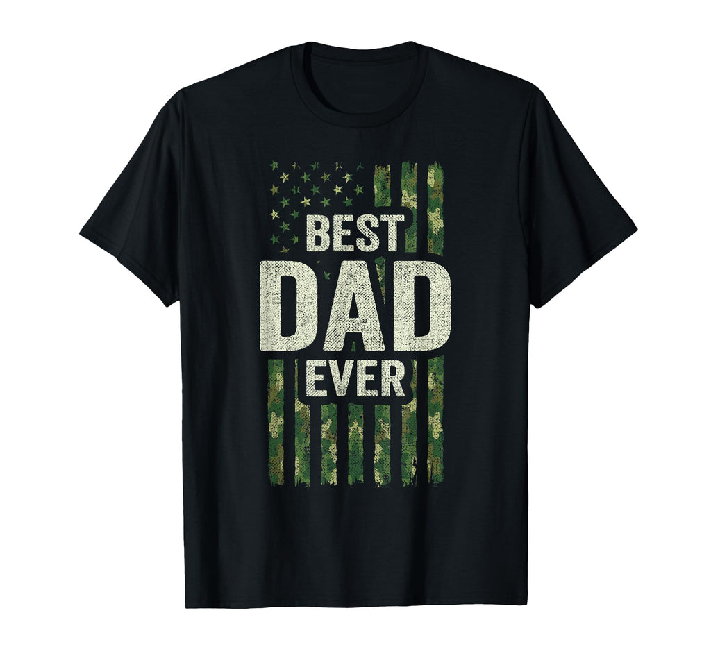 Veteran Soldier Military Dad Camo Flag T-Shirt - Trendy Graphic for Adults - T-Shirt, Sweatshirt, Hoodie