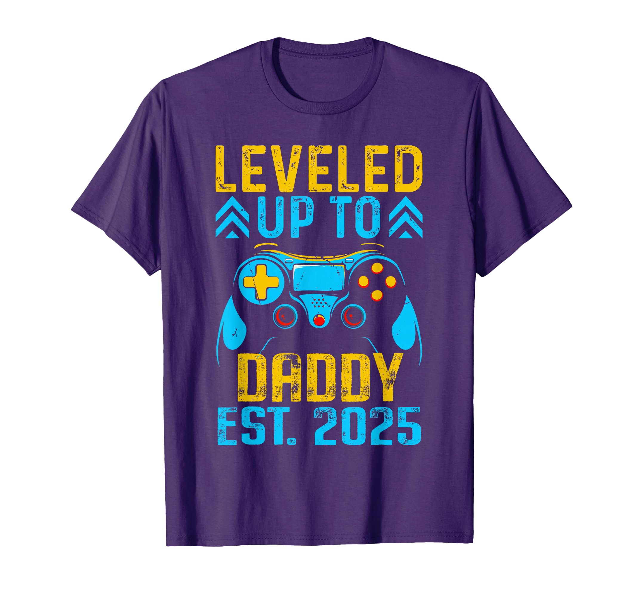 I Leveled Up To Daddy 2025 Gamer Dad T-Shirt - Streetwear Style Men Women - T-Shirt, Sweatshirt, Hoodie
