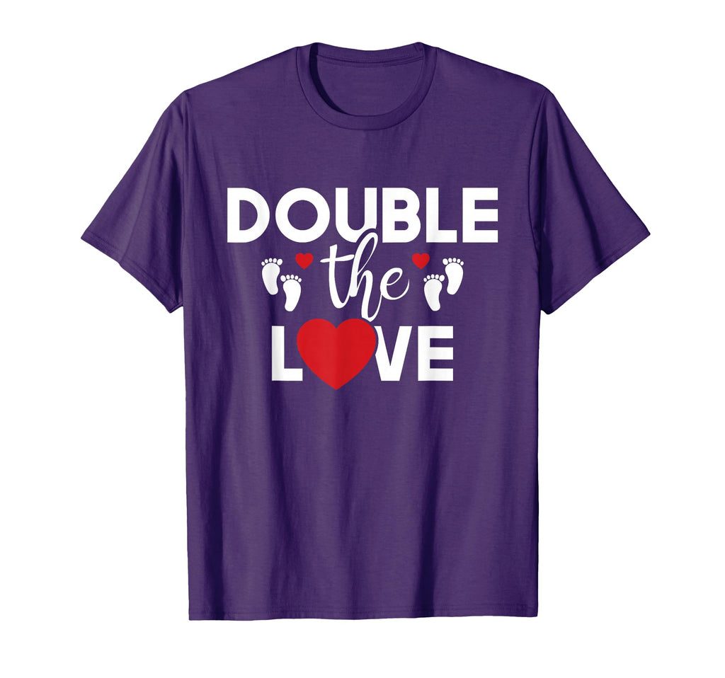 Double Love Twins Twin Dad Twin Mom T-Shirt - Custom Art Print Unisex - T-Shirt, Sweatshirt, Hoodie