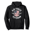Air Force Veteran Us American Flag Dad Hoodie - Graphic Print Unisex - T-Shirt, Sweatshirt, Hoodie