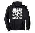 Soccer Sister Cracked Wall Family Matching Hoodie - Graphic Print Unisex - T-Shirt, Sweatshirt, Hoodie