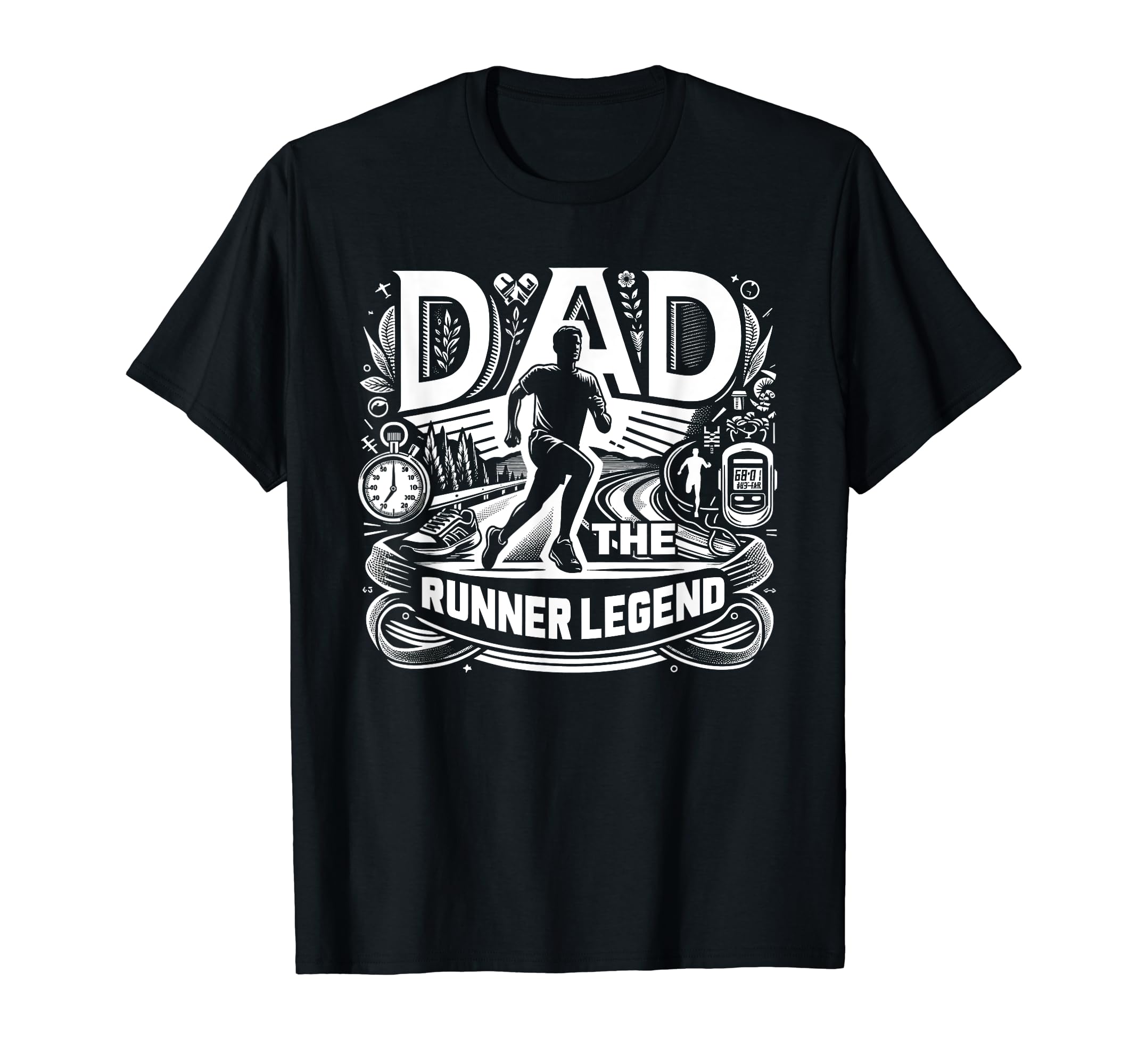 Dad Fathers Day Dad Runner Legend Dad T-Shirt - Minimalist Print Men Women - T-Shirt, Sweatshirt, Hoodie