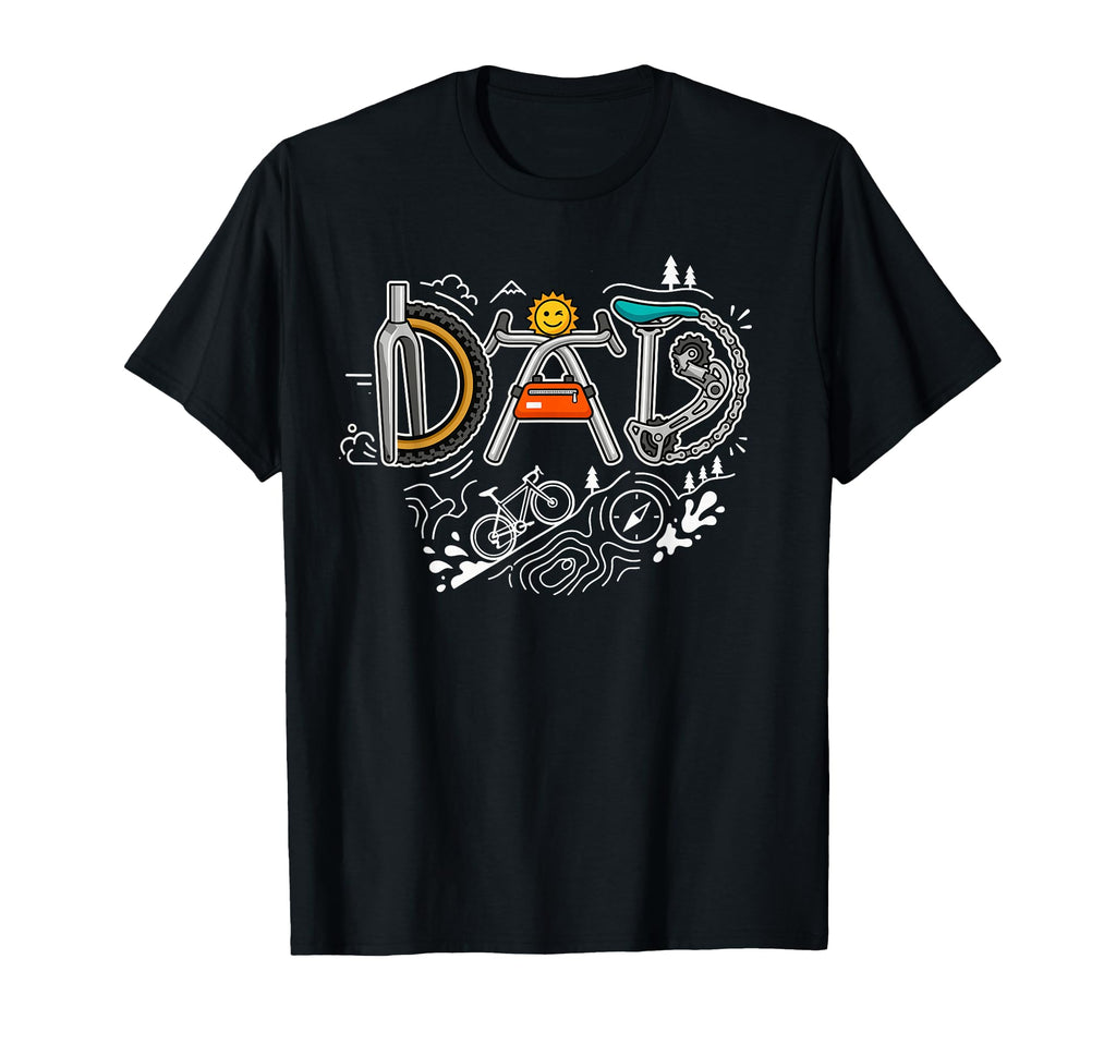 Gravel Bike Dad Cycling Biker Father T-Shirt - Custom Art Print Unisex - T-Shirt, Sweatshirt, Hoodie