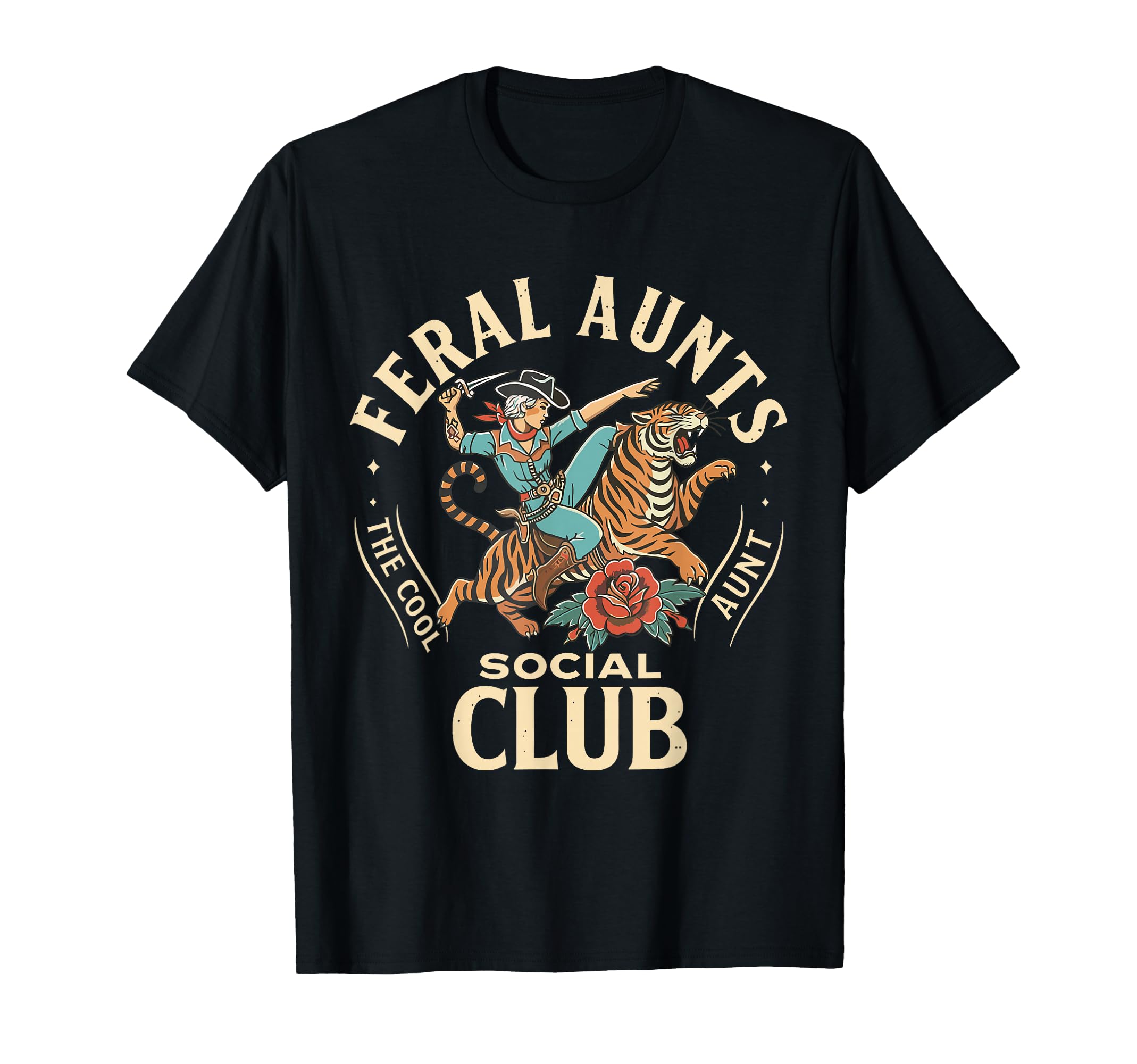 Feral Aunts Social Club Western T-Shirt - Streetwear Style for Adults - T-Shirt, Sweatshirt, Hoodie