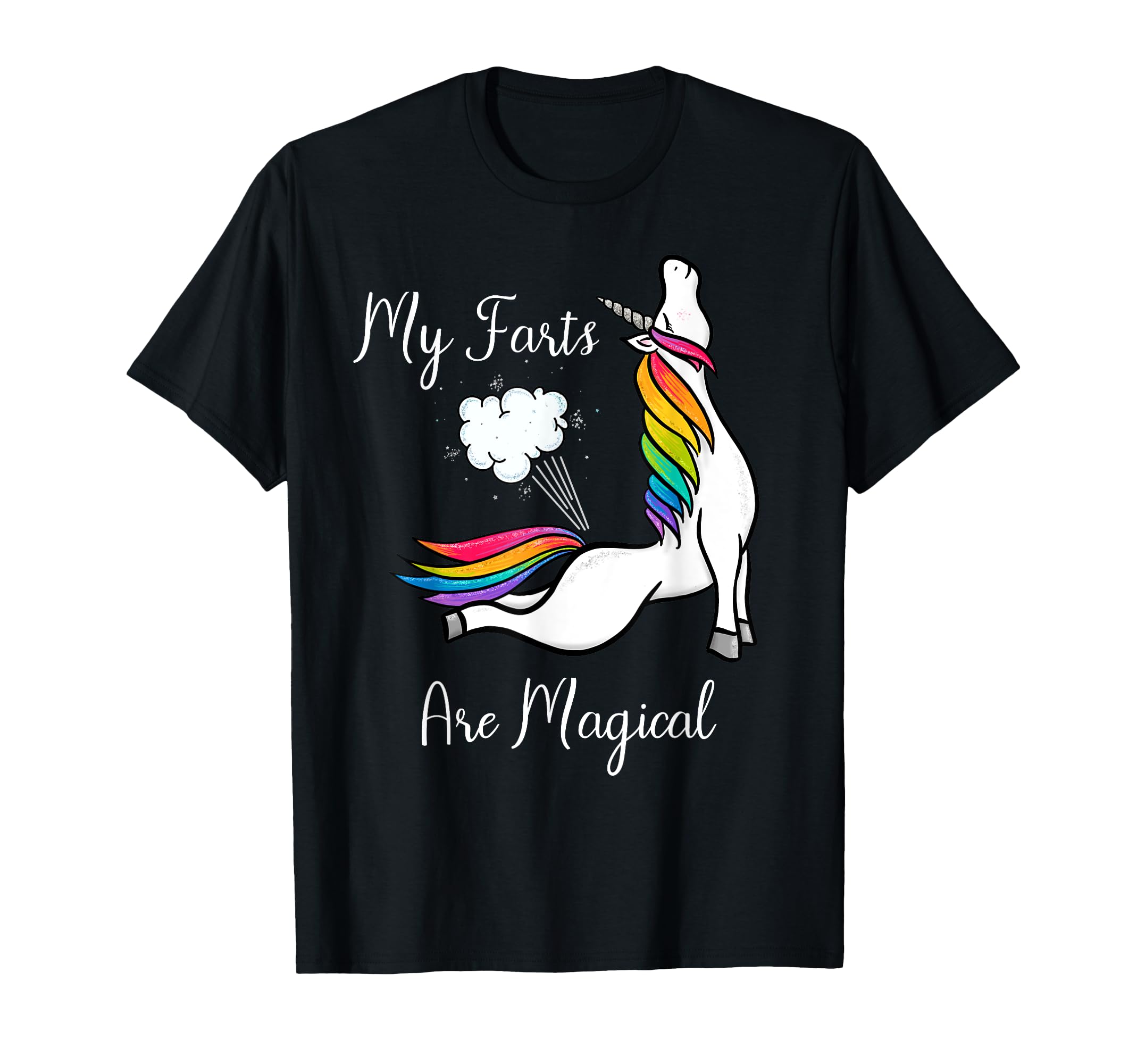 Funny Rainbow Farting Unicorn Gift T-Shirt - Casual Everyday Wear Unisex - T-Shirt, Sweatshirt, Hoodie