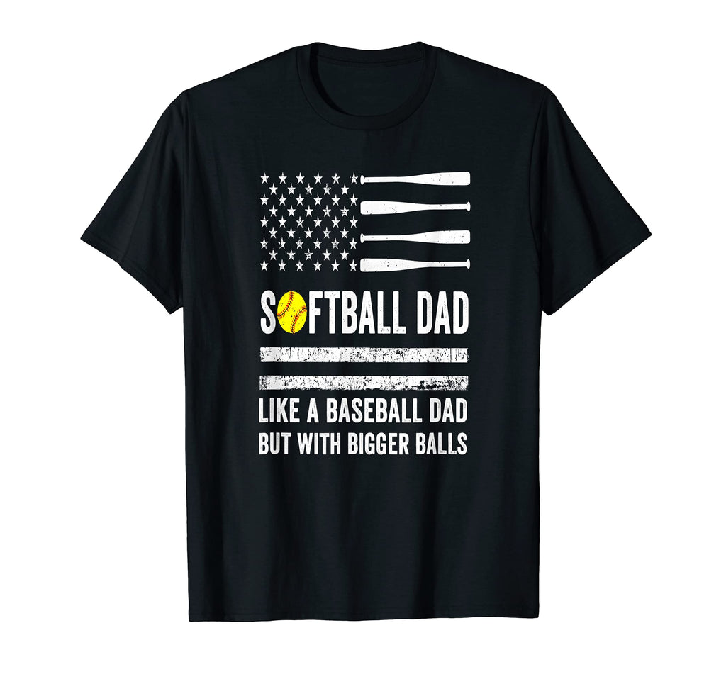 Softball Dad Like Baseball But T-Shirt - Custom Art Print for Adults - T-Shirt, Sweatshirt, Hoodie