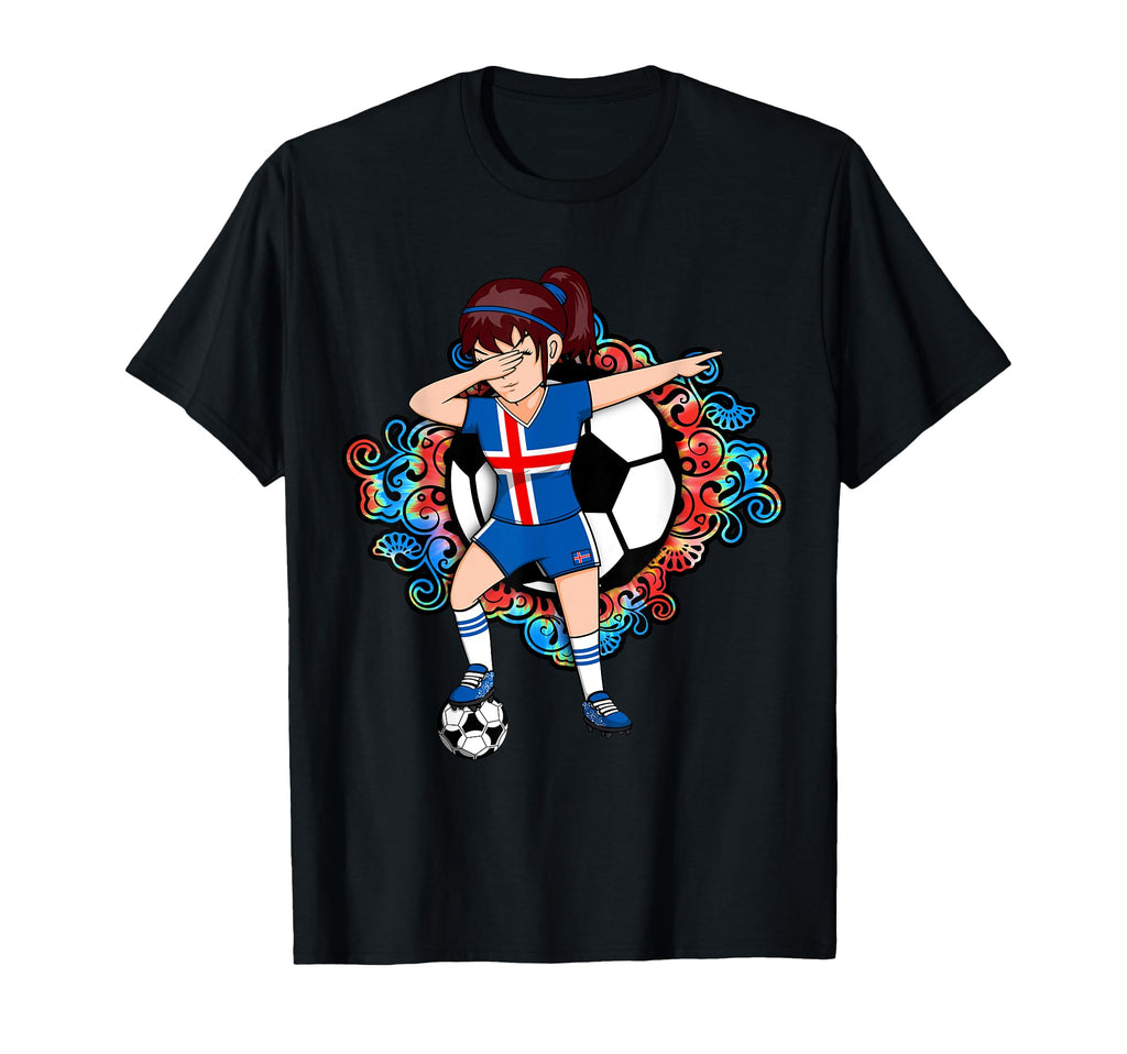 Dabbing Soccer Iceland Jersey Floral T-Shirt - Streetwear Style Men Women - T-Shirt, Sweatshirt, Hoodie