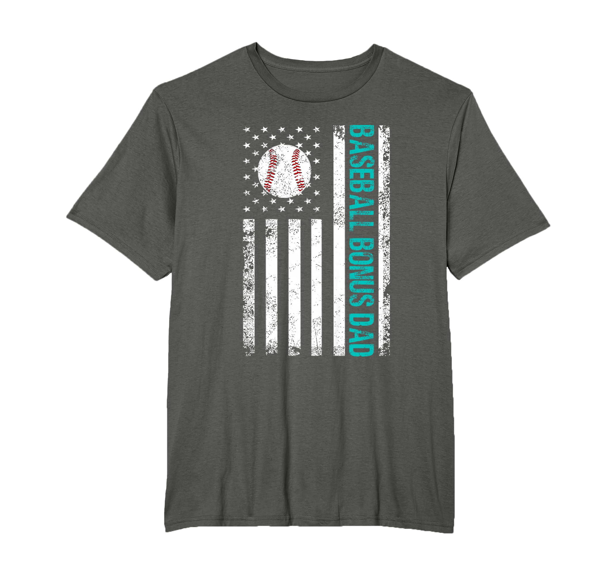 Baseball Bonus Dad Us Flag Best Baseball T-Shirt - Novelty Apparel Unisex - T-Shirt, Sweatshirt, Hoodie