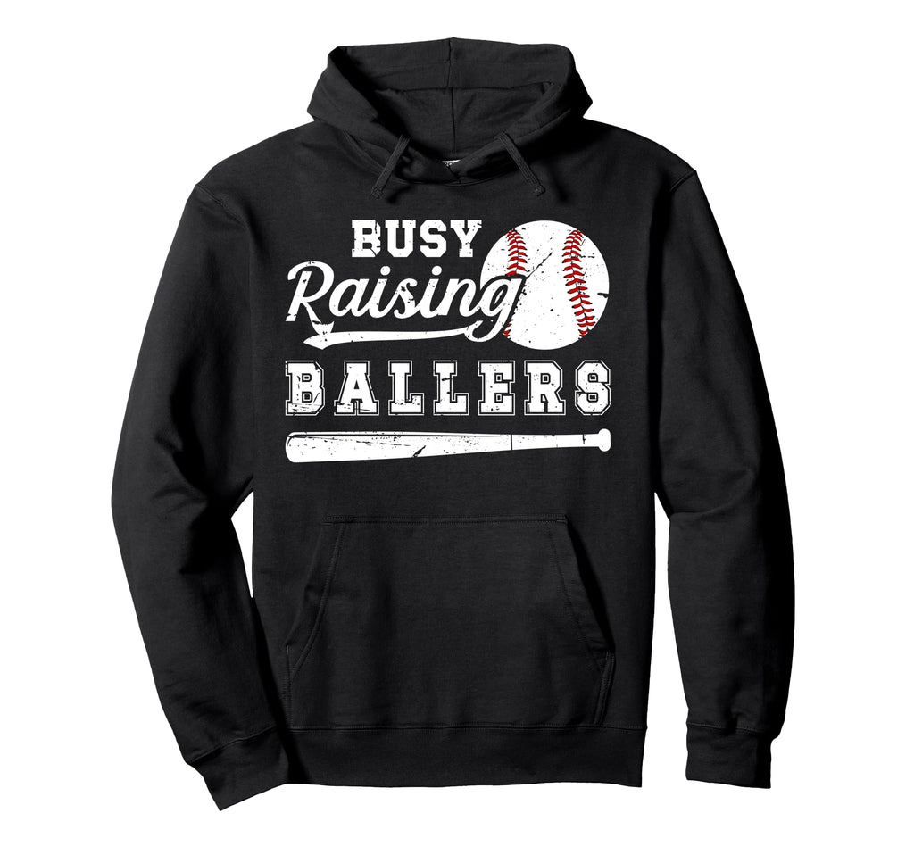 Busy Raising Ballers Baseball Dad Hoodie - Unique Graphic for Adults - T-Shirt, Sweatshirt, Hoodie