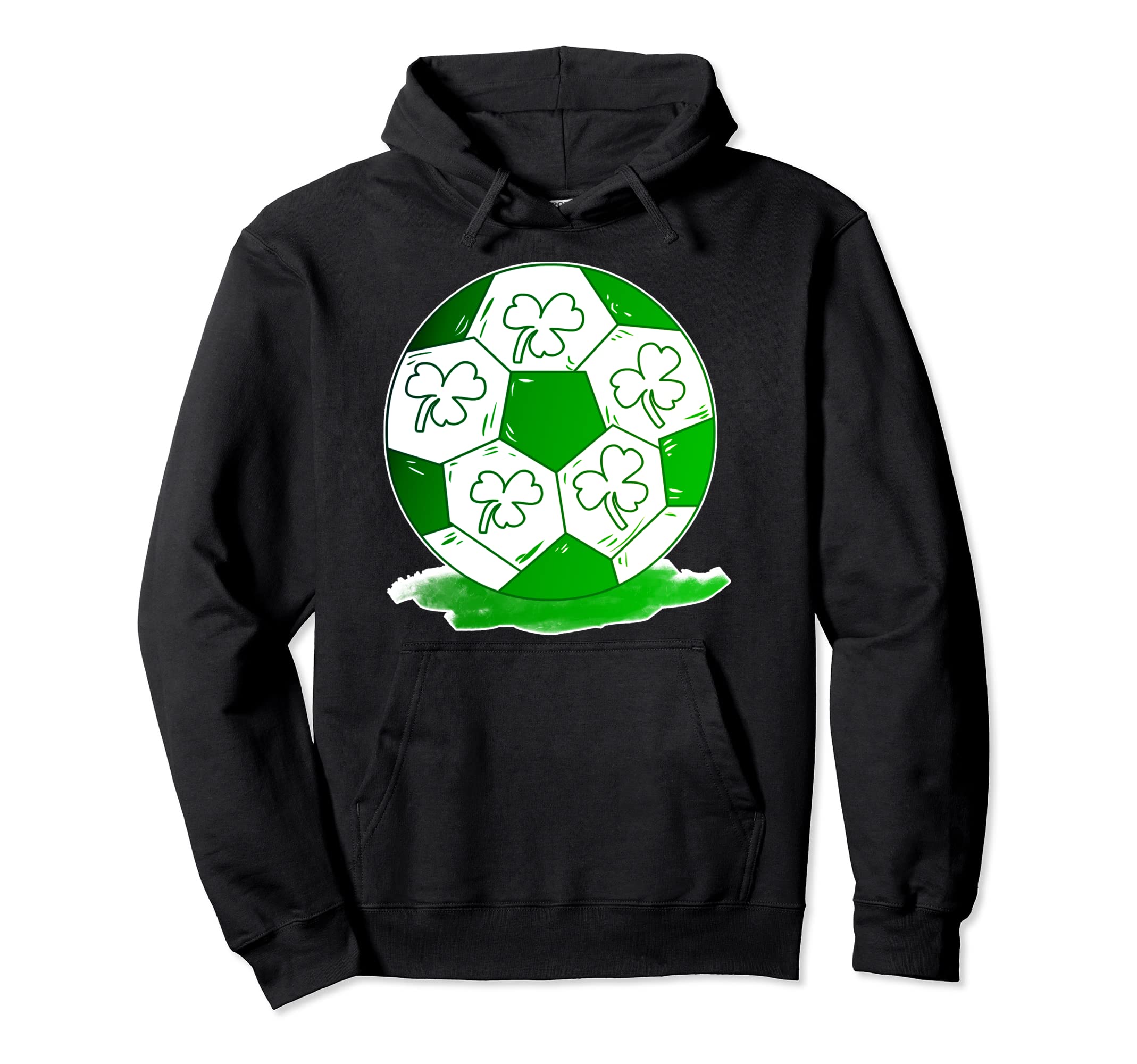St Patricks Day Football Shamrock Irish Hoodie - Unique Graphic Unisex - T-Shirt, Sweatshirt, Hoodie
