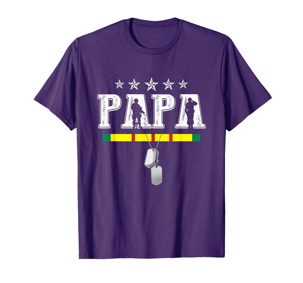 Proud Papa Vietnam Veteran Military T-Shirt - Custom Art Print for Adults - T-Shirt, Sweatshirt, Hoodie