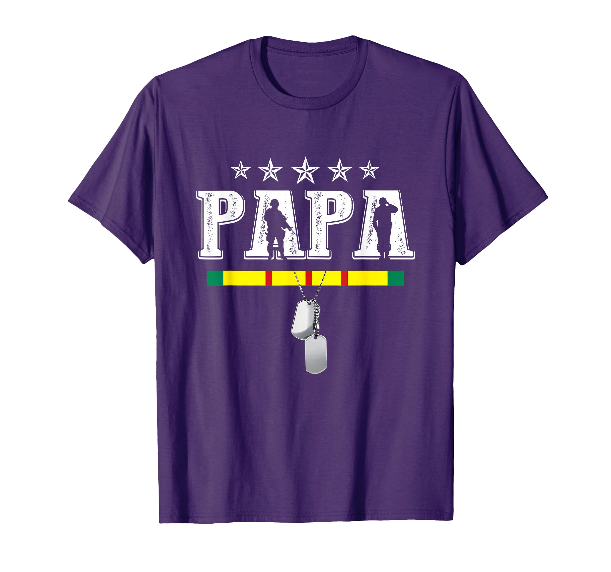 Proud Papa Vietnam Veteran Military T-Shirt - Custom Art Print for Adults - T-Shirt, Sweatshirt, Hoodie