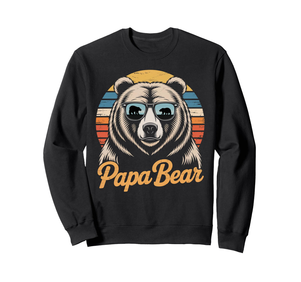 Papabear Papa Bear Daddy Dad Fathers Sweatshirt - Unique Graphic Unisex - T-Shirt, Sweatshirt, Hoodie