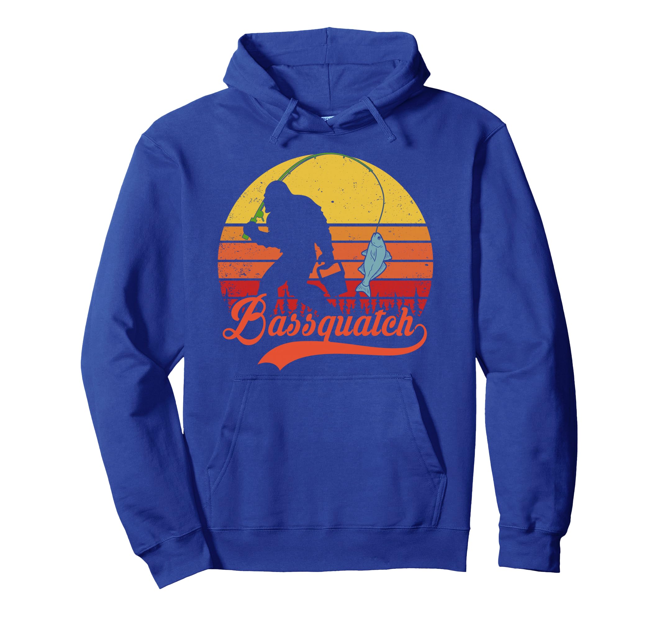 Bigfoot Fishing Funny Bassquatch Hoodie - Aesthetic Graphic for Adults - T-Shirt, Sweatshirt, Hoodie