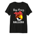 Busy Raising Ballers Funny Softball T-Shirt - Minimalist Print Men Women - T-Shirt, Sweatshirt, Hoodie