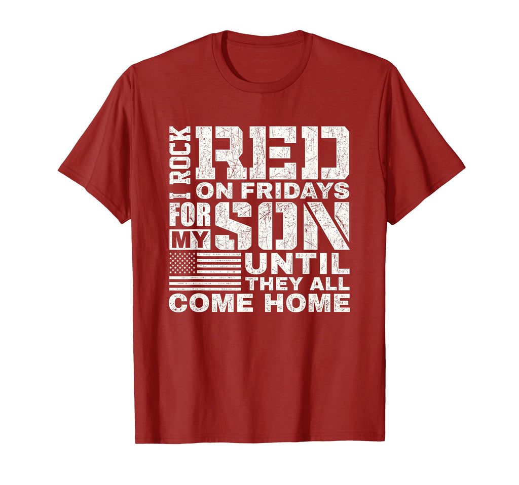 Red Friday Wear Red My Son Military T-Shirt - Fun Novelty Design Men Women - T-Shirt, Sweatshirt, Hoodie