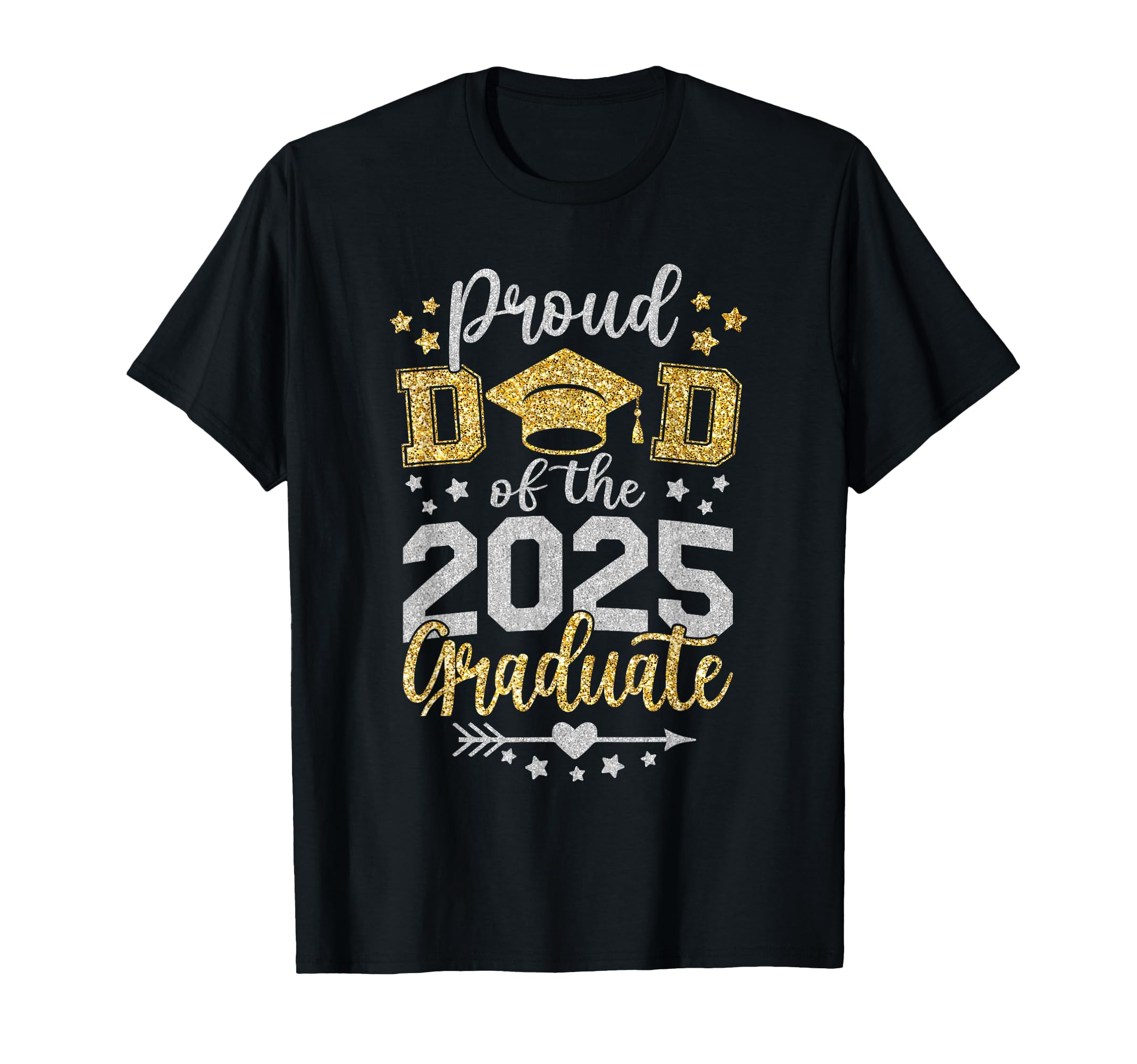 Proud Dad 2025 Graduate Senior T-Shirt - Minimalist Print Men Women - T-Shirt, Sweatshirt, Hoodie