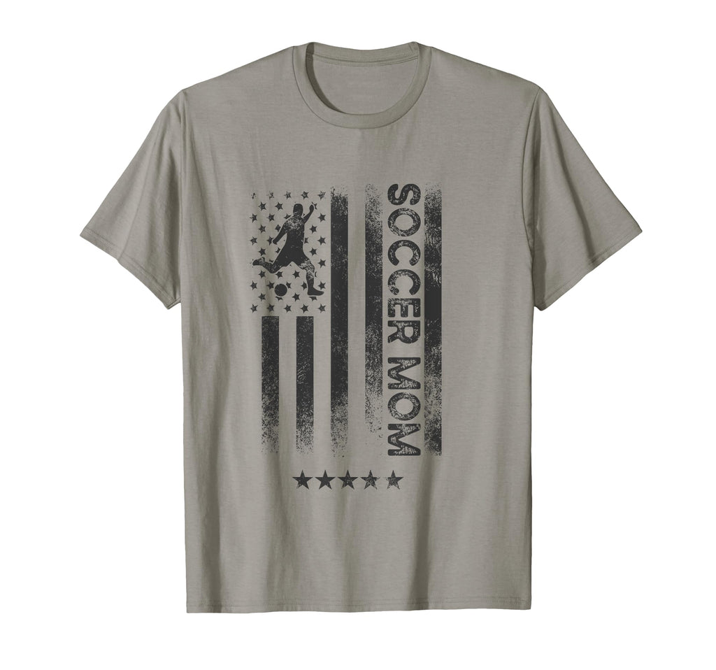 Usa American Flag Soccer Mom T-Shirt - Custom Art Print Men Women - T-Shirt, Sweatshirt, Hoodie