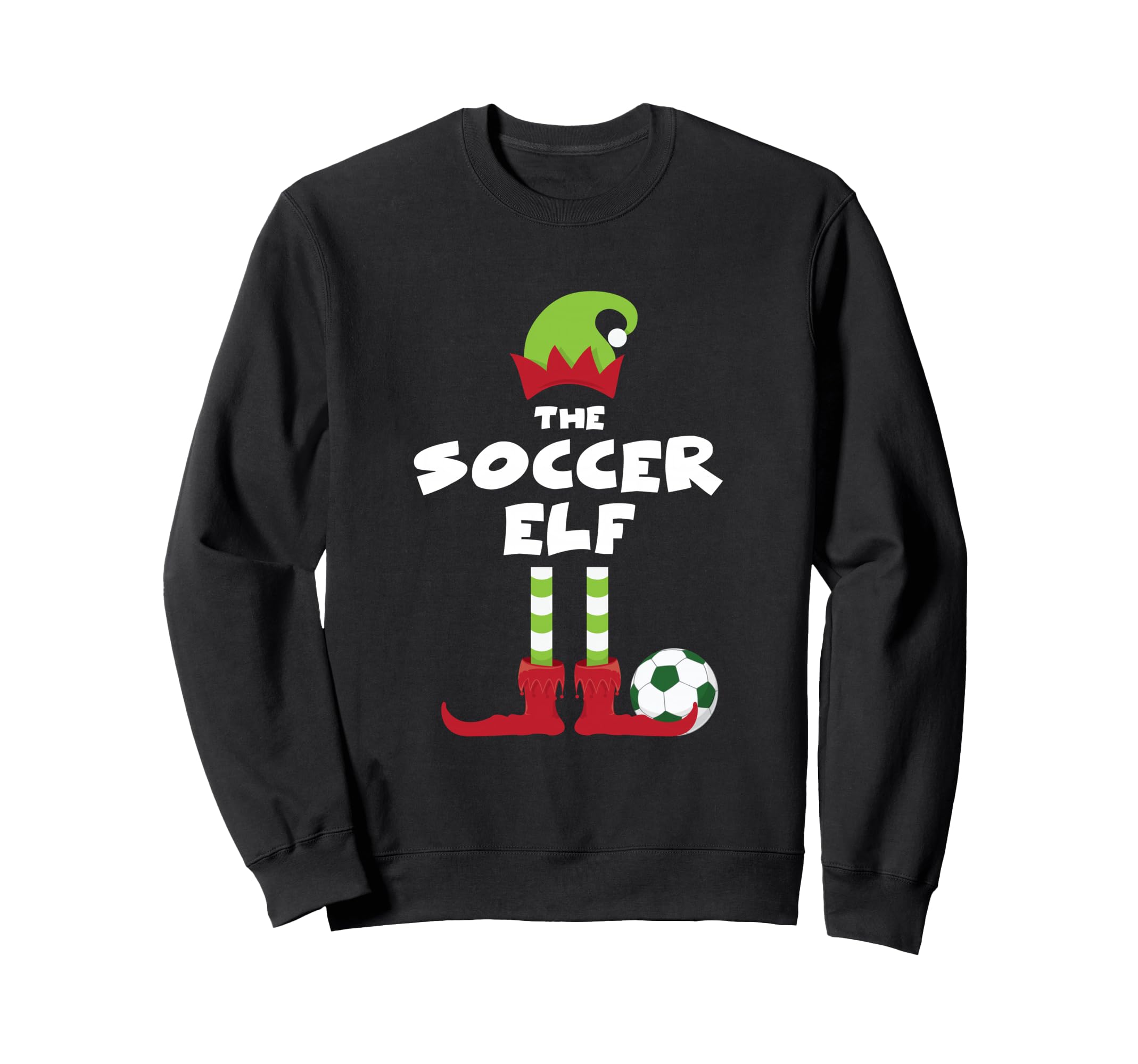 Soccer Elf Matching Family Party Sweatshirt - Trendy Graphic Men Women - T-Shirt, Sweatshirt, Hoodie