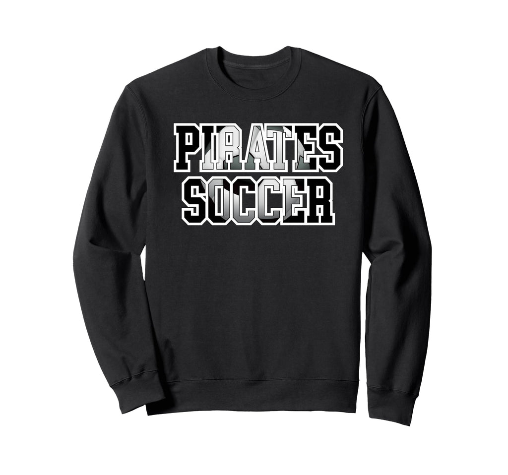 Pirates Soccer Ball School Spirit Sweatshirt - Minimalist Print for Adults - T-Shirt, Sweatshirt, Hoodie