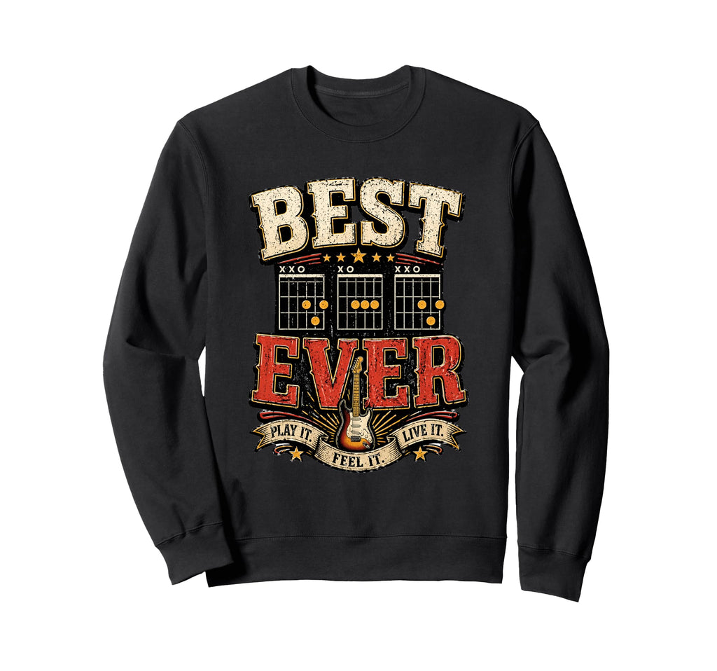 Best Dad Ever Guitar Chords Rock Sweatshirt - Fun Novelty Design Unisex - T-Shirt, Sweatshirt, Hoodie