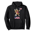 Usa Soccer Reindeer America Flag Soccer Hoodie - Streetwear Style Men Women - T-Shirt, Sweatshirt, Hoodie