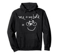 Me My Bike Happy Bicycle Lovers Cycling Hoodie - Minimalist Print Unisex - T-Shirt, Sweatshirt, Hoodie