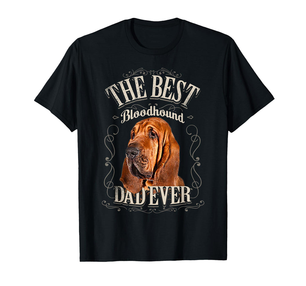 Best Bloodhound Dad Ever Funny Dog T-Shirt - Minimalist Print for Adults - T-Shirt, Sweatshirt, Hoodie