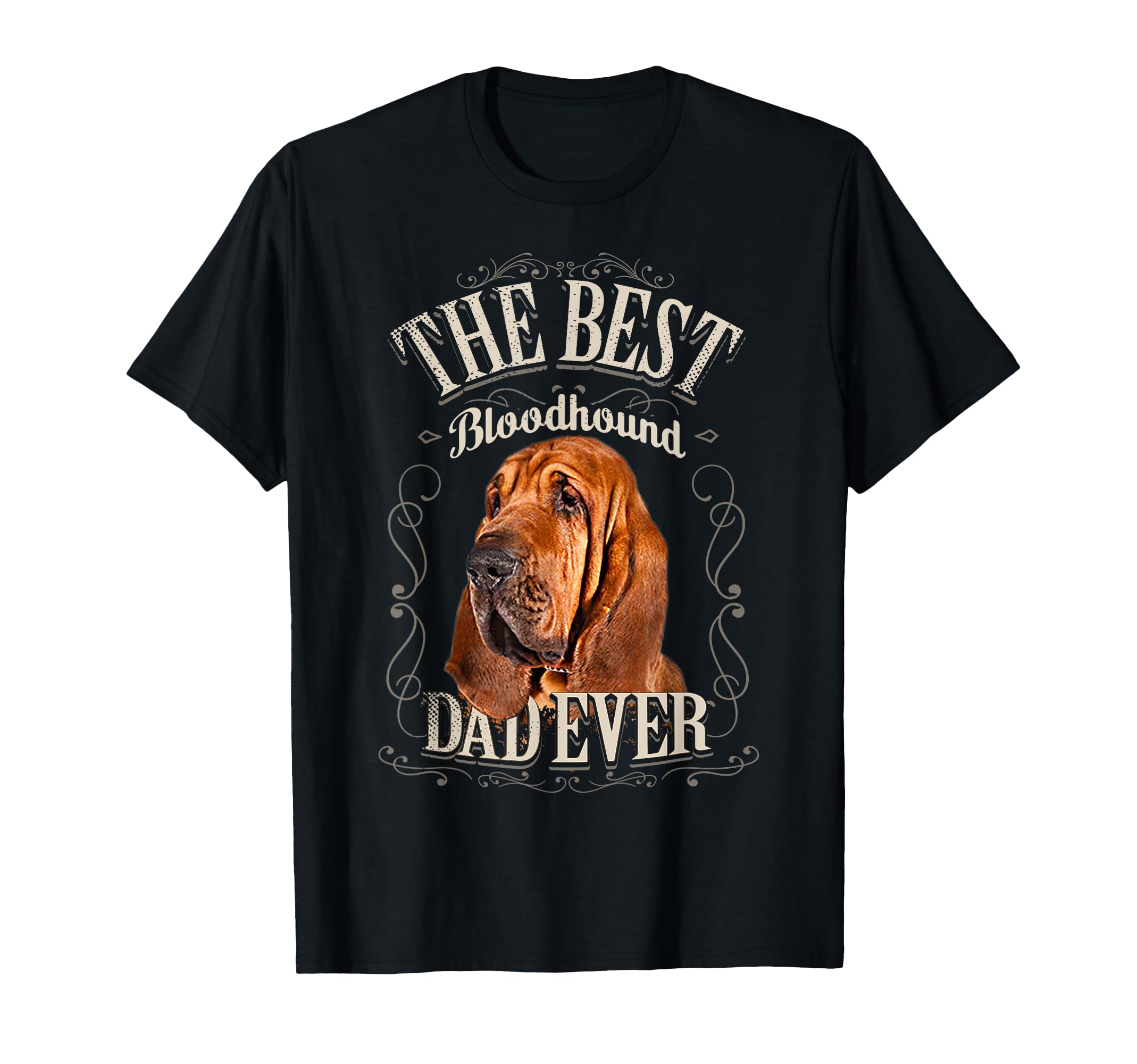 Best Bloodhound Dad Ever Funny Dog T-Shirt - Minimalist Print for Adults - T-Shirt, Sweatshirt, Hoodie