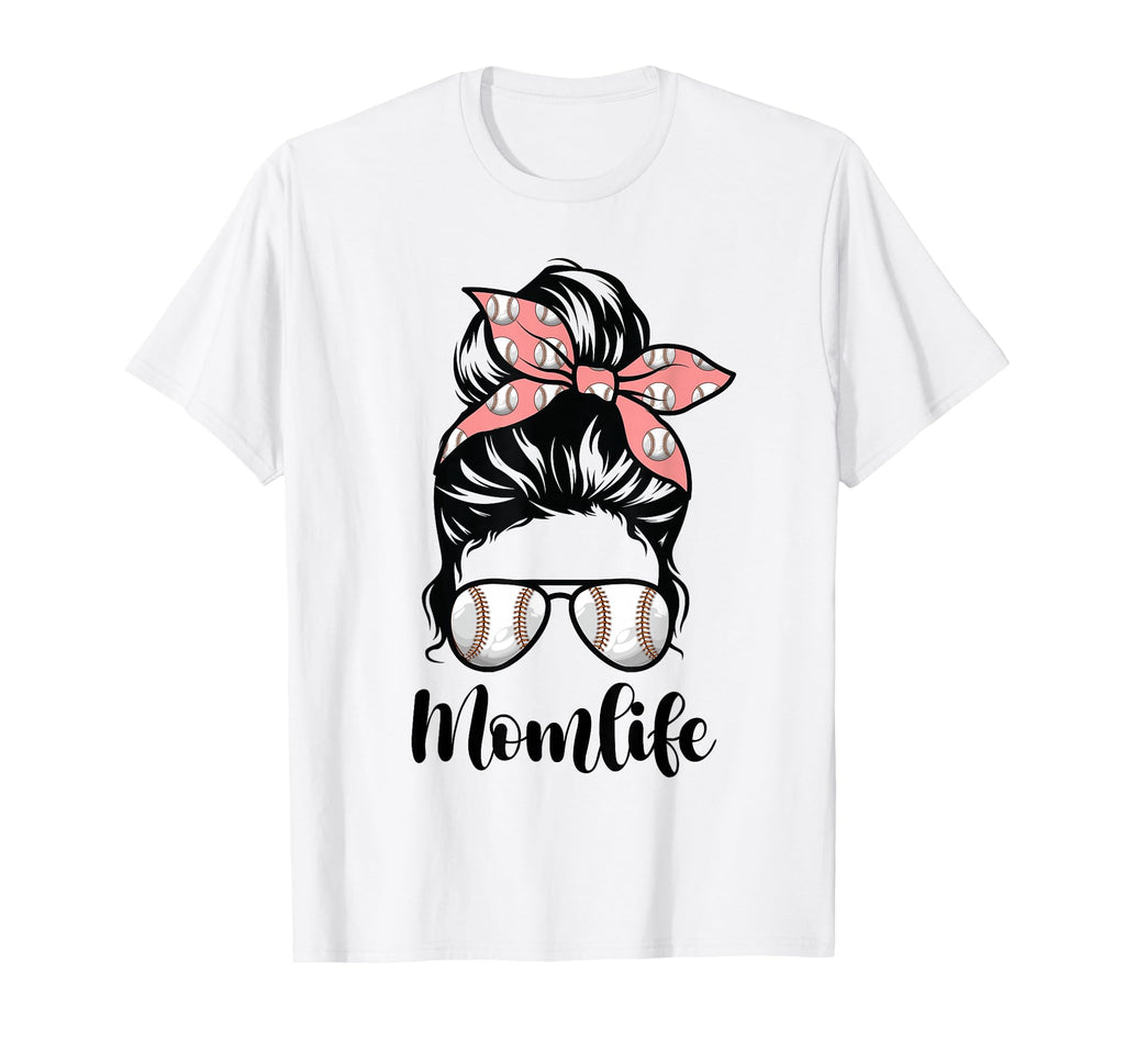 Mom Life Messy Bun Lovers Mother T-Shirt - Fun Novelty Design Unisex - T-Shirt, Sweatshirt, Hoodie