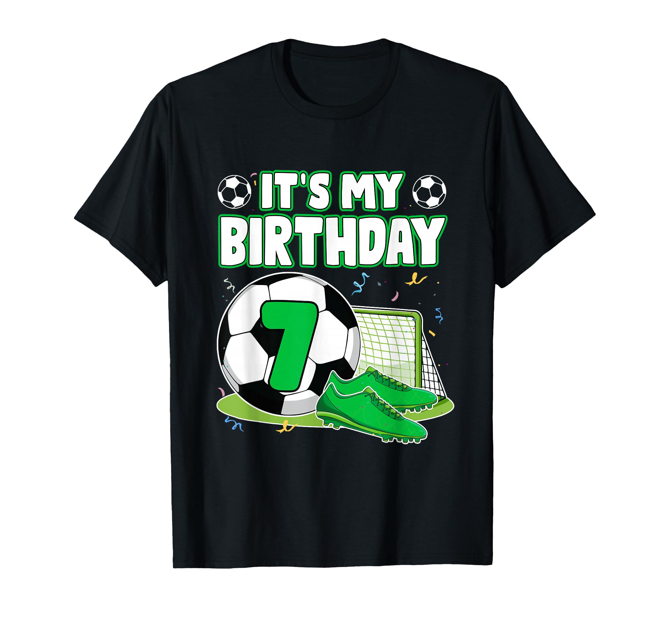 Its My 7Th Birthday Soccer Party 7 Year T-Shirt - Trendy Graphic Men Women - T-Shirt, Sweatshirt, Hoodie